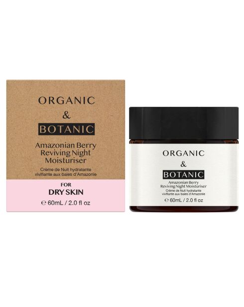 Hydraterende en verkwikkende nachtcrème met bessen uit de Amazone - 60 ml