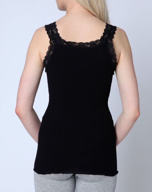 Top en Coton dentelle noir