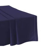 Drap plat 100% Satin de Coton bleu marine