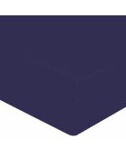 Drap housse 100% Satin de Coton bonnet 40 cm bleu marine