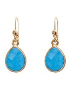 Boucles d'oreilles Delhi en Laiton doré & Turquoise