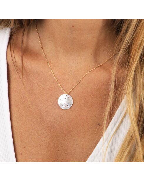 Collier Constellation en Laiton doré & Nacre