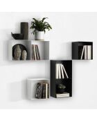 Élément mural Riino 1 noir  - 27.5x18x27.5 cm