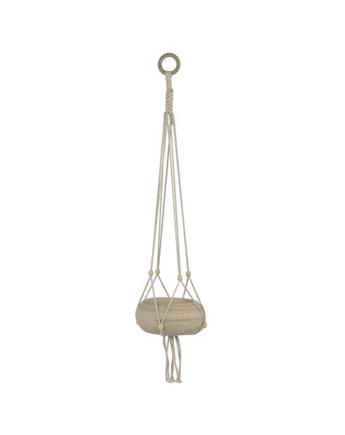 Cache-pot suspendue Finn beige - D.22xH.7cm