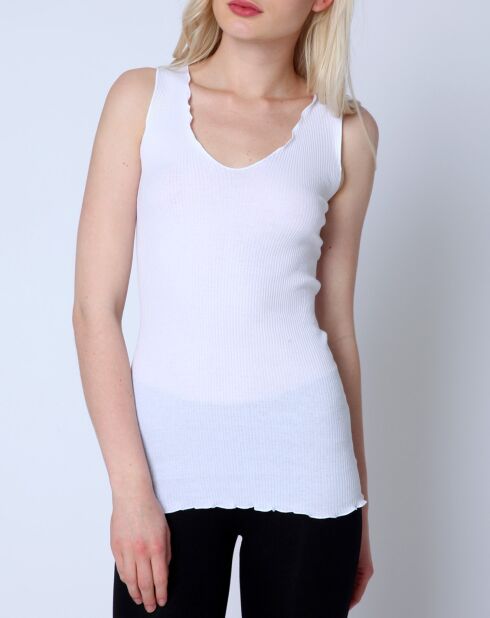 Top en Coton larges bretelles blanc