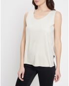 Top Velours beige clair