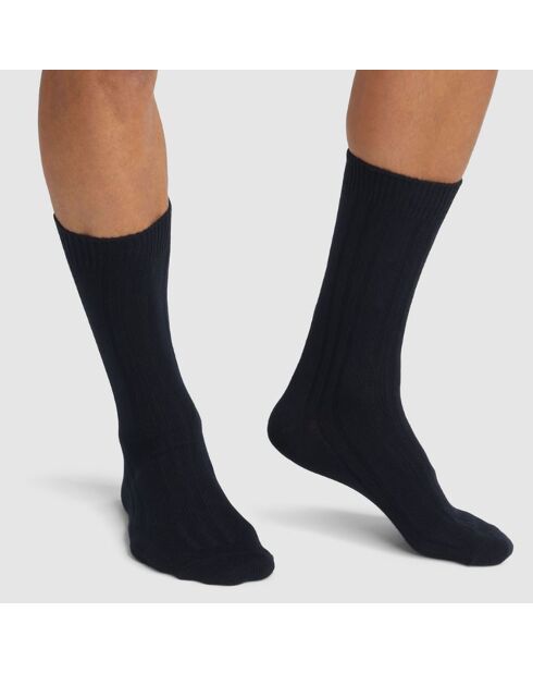 2 paires de Chaussettes Bambou noires