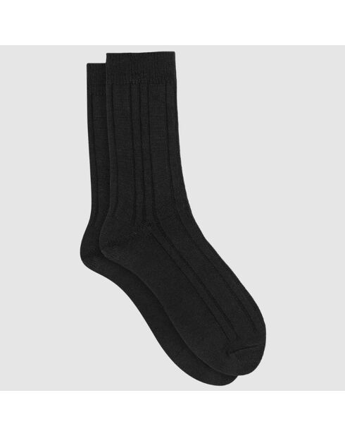2 paires de Chaussettes Bambou noires