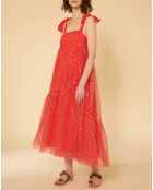 Robe longue Baby Flower coquelicot