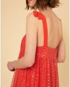 Robe longue Baby Flower coquelicot