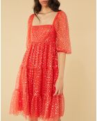 Robe midi Baby Flower coquelicot