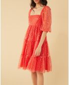 Robe midi Baby Flower coquelicot