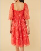 Robe midi Baby Flower coquelicot