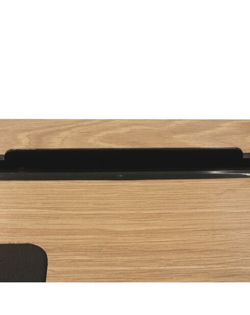 Bureau en bois et métal marron/noir - 100x50.3x74 cm