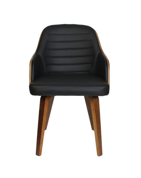 Chaise rétro Nash noire - 57x51x79 cm