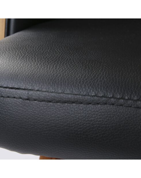 Chaise rétro Nash noire - 57x51x79 cm