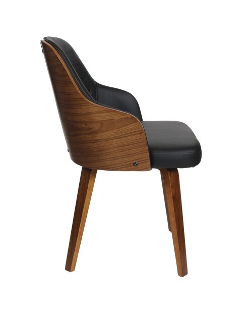 Chaise rétro Nash noire - 57x51x79 cm