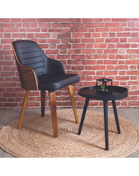 Chaise rétro Nash noire - 57x51x79 cm