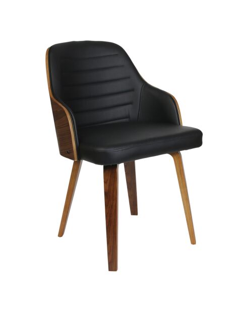 Chaise rétro Nash noire - 57x51x79 cm