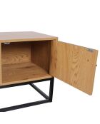 Meuble TV bois et métal Abbott naturel/noir - 117x39x48 cm