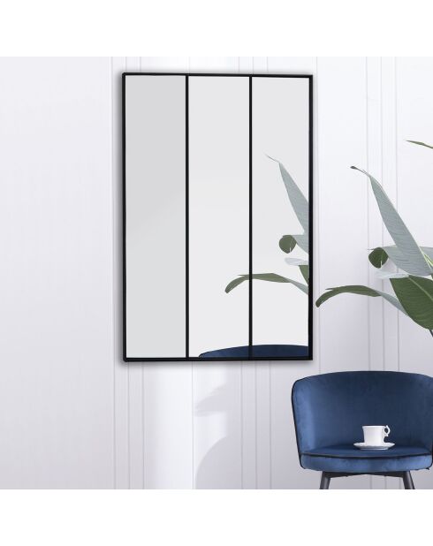 Miroir Atelier XXL noir - 87x126 cm
