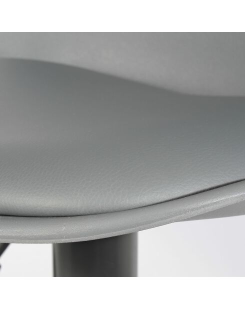 2 Tabourets de bar Isak gris - 38x41.5x104 cm