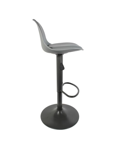 2 Tabourets de bar Isak gris - 38x41.5x104 cm