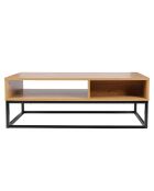 Table basse bois et métal Abbott naturel/noir - 100x50x36 cm