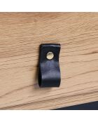 Table basse bois et métal Abbott naturel/noir - 100x50x36 cm