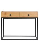 Console bois et métal Abbott naturel/noir - 100x35x80.5 cm