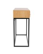 Console bois et métal Abbott naturel/noir - 100x35x80.5 cm