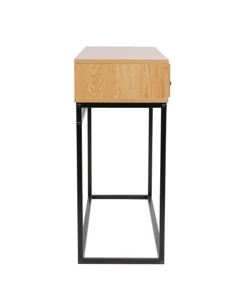 Console bois et métal Abbott naturel/noir - 100x35x80.5 cm