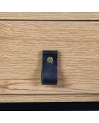 Console bois et métal Abbott naturel/noir - 100x35x80.5 cm
