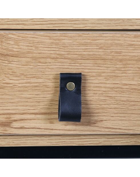 Console bois et métal Abbott naturel/noir - 100x35x80.5 cm