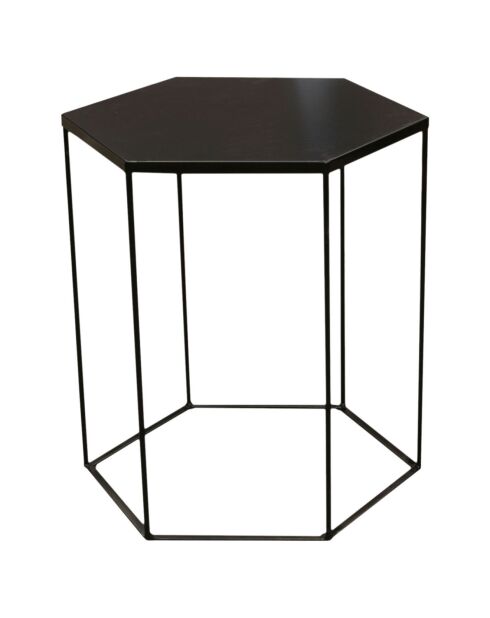 3 Tables hexagones Alveola noires - 46x40x50 cm