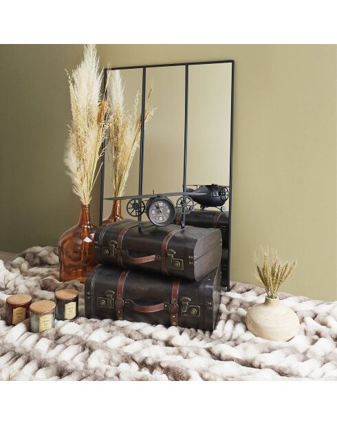 2 Malles vintage déco marron