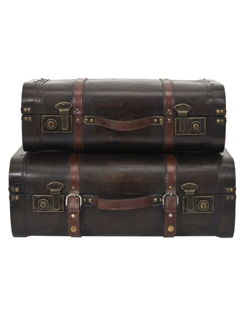 2 Malles vintage déco marron