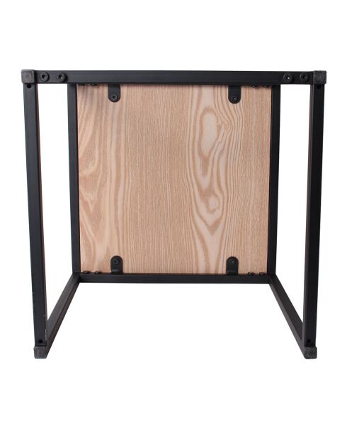 3 Tables carrées gigognes marron/noir - 45x45x45 cm