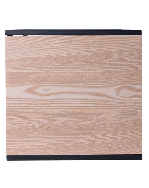 3 Tables carrées gigognes marron/noir - 45x45x45 cm