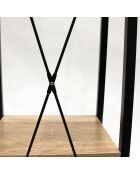 Étagère bois et metal beige/noir - 34x32x148 cm