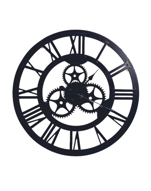Horloge engrenage noir - D.70 cm