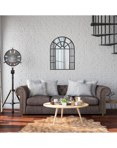 Miroir fenêtre noir - 60x85 cm