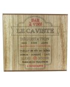 Cantinetta per vino da 6 bottiglie in legno/nero/rosso - 30,20x33,70x30,1 cm