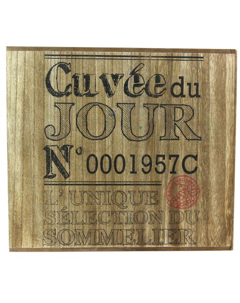 Cantinetta per vino da 6 bottiglie in legno/nero/rosso - 30,20x33,70x30,1 cm