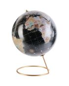 Globo decorativo negro/dorado - 21,5 x 21,5 x 29 cm
