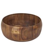 Saladier acacia marron - 25x25x10 cm