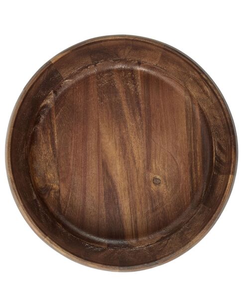 Saladier acacia marron - 25x25x10 cm