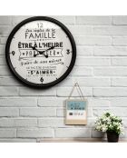 Horloge ''La vie en famille'' noir - D.50 cm