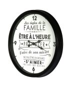 Horloge ''La vie en famille'' noir - D.50 cm