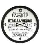 Horloge ''La vie en famille'' noir - D.50 cm